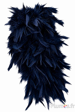 Boa in veren cock - 10 cm - zwart-donkerblauw